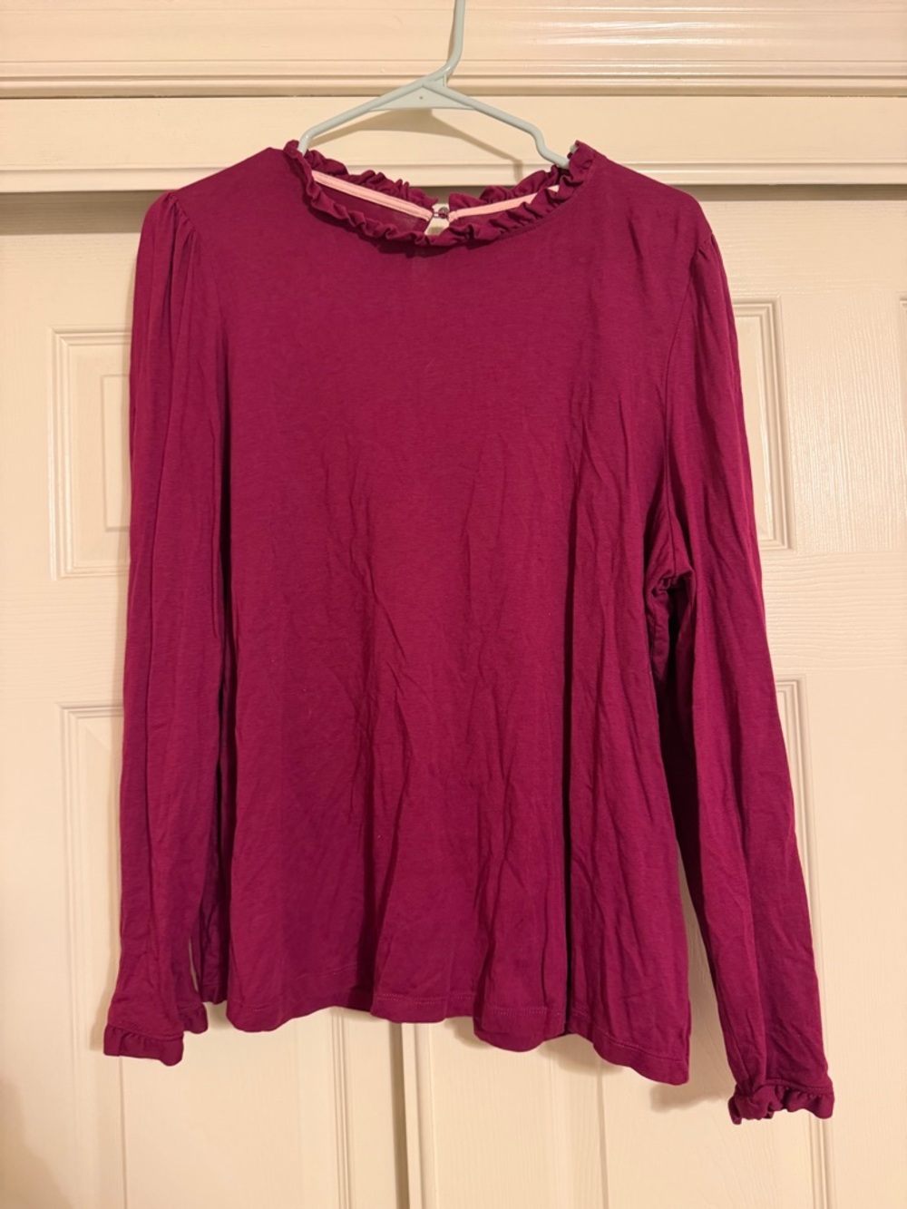 Boden Supersoft Frill Detail Top